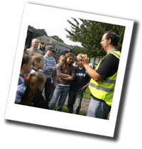 Eager geocachers learning the game